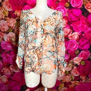 Bebe roll-up sleeve blouse